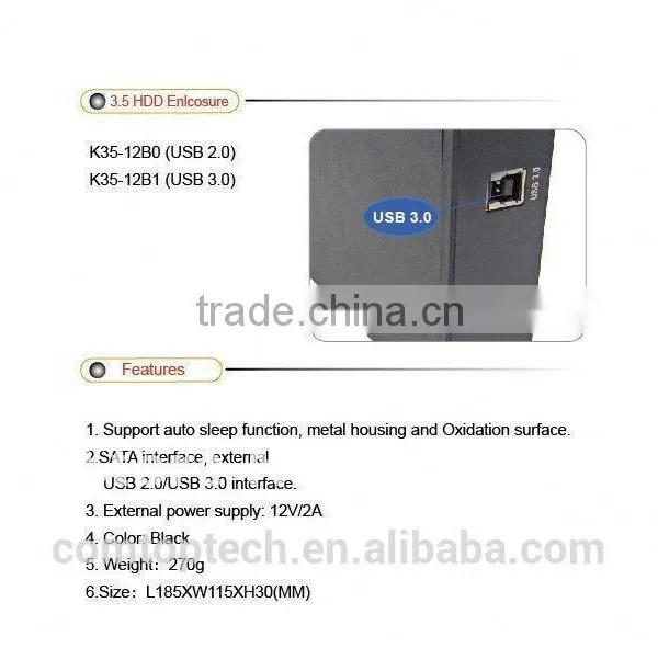 Ethernet RJ45 Interface Hard Drive Case 3.5 HDD Enclosure photo-3