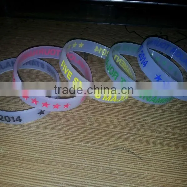 Promotional Embossed Logo Silicon Wristbands photo-2