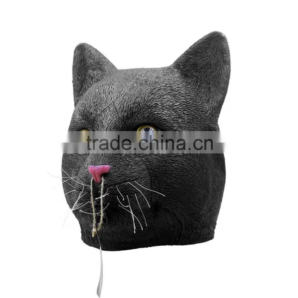 Sale Halloween Venetian Masquerade Masks Black Cat for Men photo-6