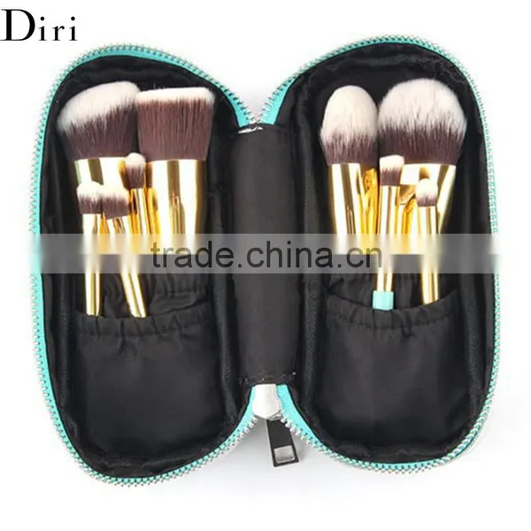High Quality Synethetic Hair 9pcs Lemon Color Makeup Brush Set photo-3