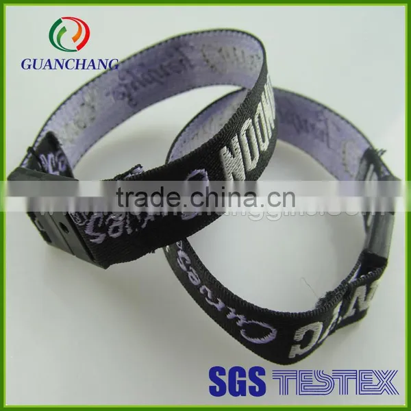 China Wholesale Plastic Clip Woven Wristband for Festival photo-6