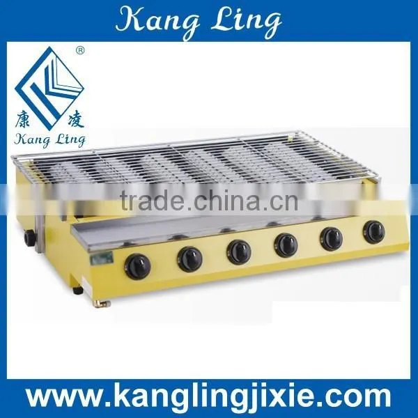 2015 Gas Fuel Smokeless and Environmental Meat Barbecue Grill Machine With Small Heads / Big Heads photo-4