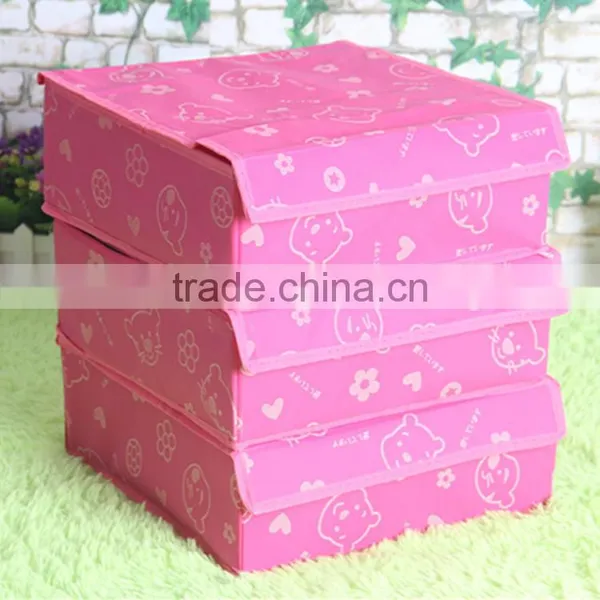 N491 High Quality Underwear Travel Non Woven Box Foldable Storage Box photo-6