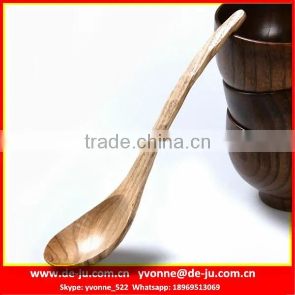 Unflatness Long Handle Wood Rice Spoon photo-2