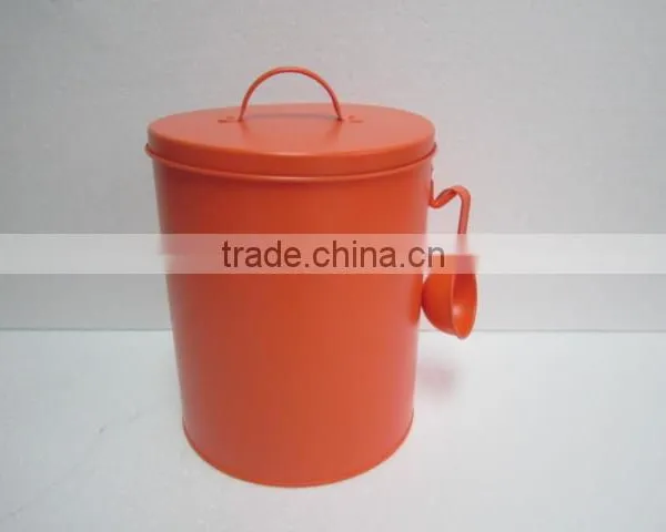 High Quality Cat Food Storage Box Metal With Scoop photo-2