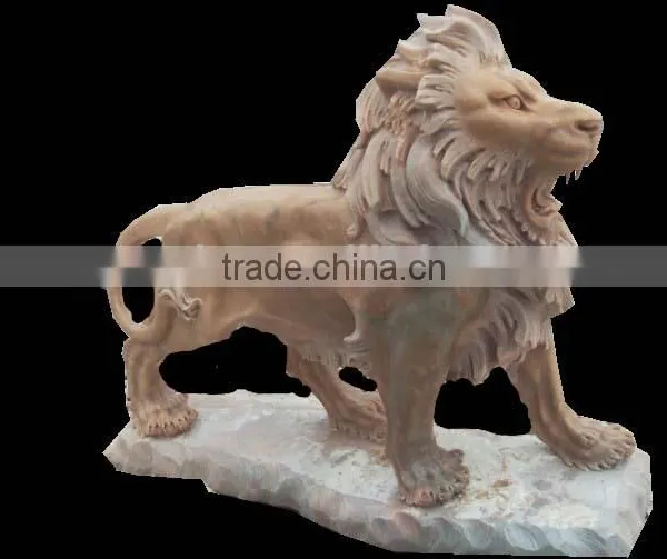 Marble Standing Lion Statue For Garden / Outdoor Use photo-2