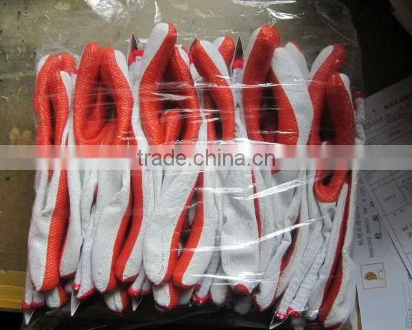 DDSAFETY 2017 Red Rubber Coated Gloves With Cotton Liner Safety Gloves photo-2