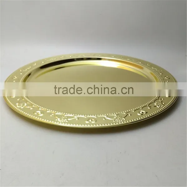 13inch Wedding Charger Plates Wholesale, Decorative Gold Stainless Steel Plate Chargers photo-5