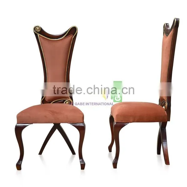 Chair High Back Rest Covered With Suede Fabric For Deco Room photo-2