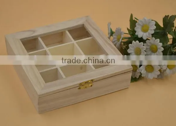 Wooden Box With Clear Lid|divided Boxes photo-3