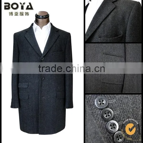 2015 New Arrival Wool Blend Long Overcoats for Men Chinese Winter Coats for Men