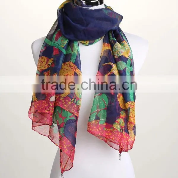 2016 Fashionable Lady Pashmina Scarf Print Polyester Scarves Wholesale photo-4