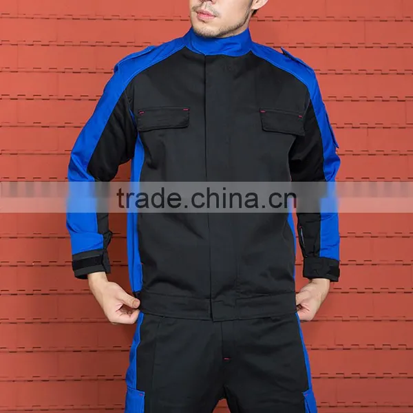Unisex Color Contrast Autumn Winter Work Jacket 2 Pieces Uniform photo-2