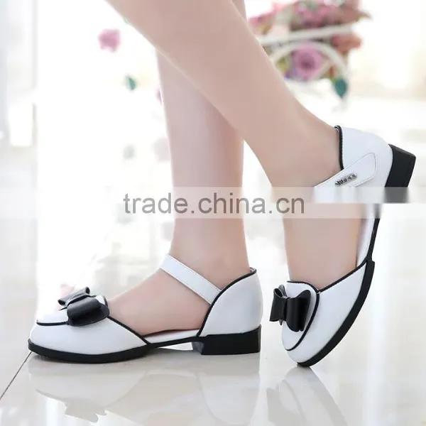 Zm50133b Summer Fashion pu Leather Sandal Girls New Design Kids Shoe With Bowknot photo-4
