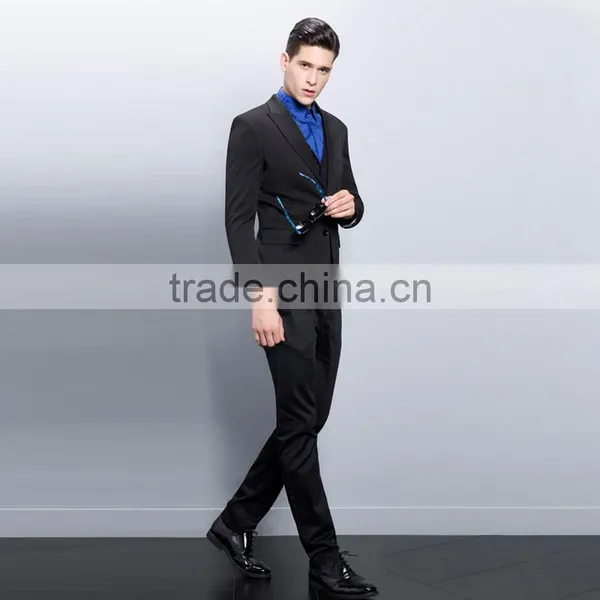 Custom Men's Wool Three Pieces Suit Of Korean Tuxedo For Men photo-3