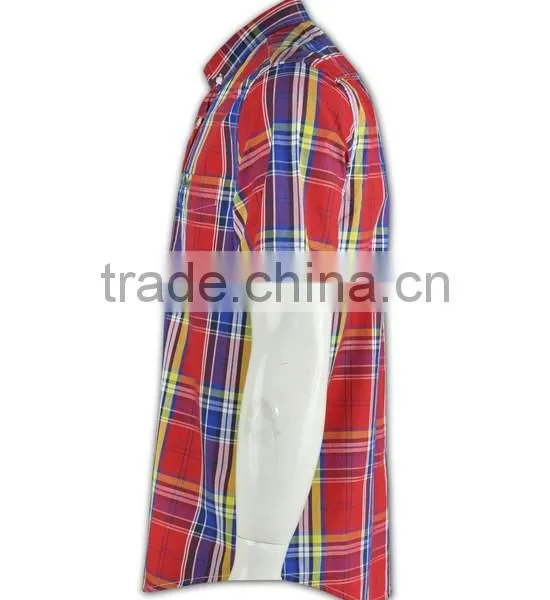 2015 Hot Sell Wholesale High Quality Plaid Mens Flannel Shirt photo-3