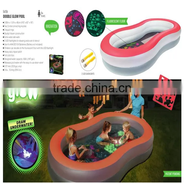 Bestway 46 cm 2.80 m x 1.57 m x Fluorescence Graffiti Pool photo-2