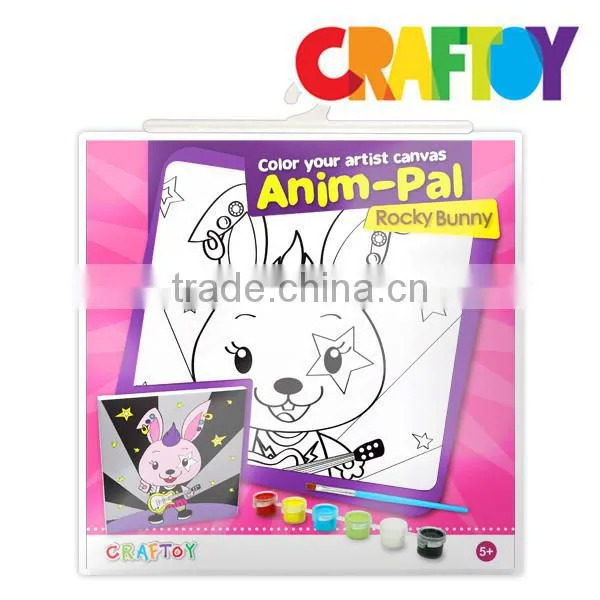 OEM Kid Project Color Your Framed Canvas Anim-Pal Rocky Bunny photo-3