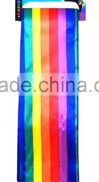 Satin LGBT Rainbow Sash - Gay Pride Parade Lesbian Pride Party Supplies photo-2