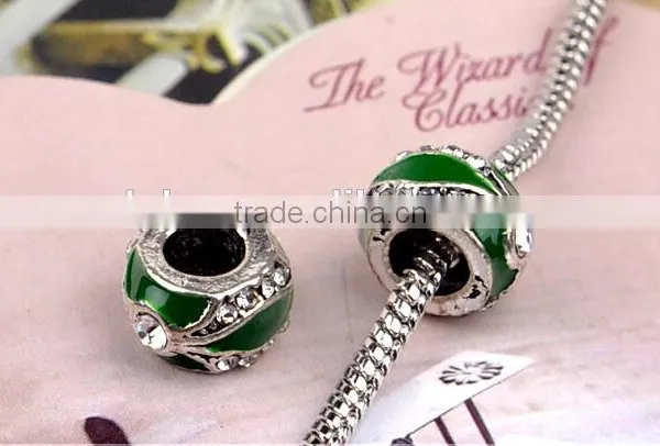 Green Enamel Bead for European Charm Bracelets photo-5