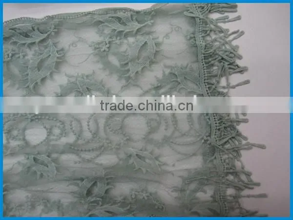 European Hot Selling Elegant Women's Polyester Lace Scarf photo-2