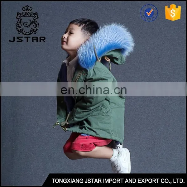 2017 Top Selling Products Childrens Faux Fur Collar Jacket Coats Sale photo-2