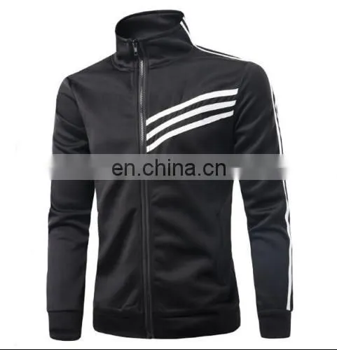 Wholesale 2017 Mens Slim Fit Zip Up Jumper Sweatshirt Jacket Tracksuit Top photo-2