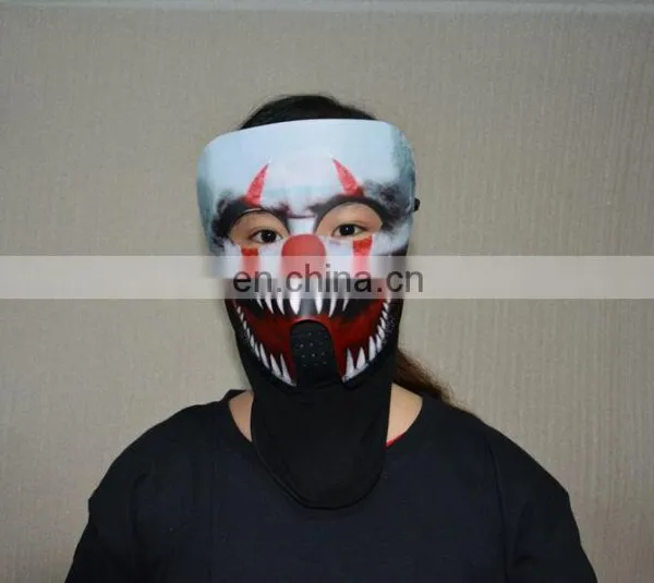 Custom Unisex Party Bar Mask, Glowing Mask,Cold Light Voice Control Mask