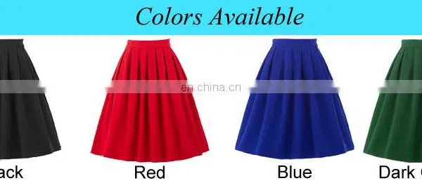 Belle Poque Women Midi Dark Green Retro Vintage Skirts BP000154-4 photo-6