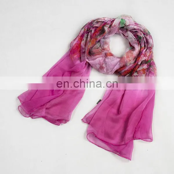2015fashion Style Newest High Quality Silk Crepe Georgette Digital Printing Scarfs(SP859L) photo-3