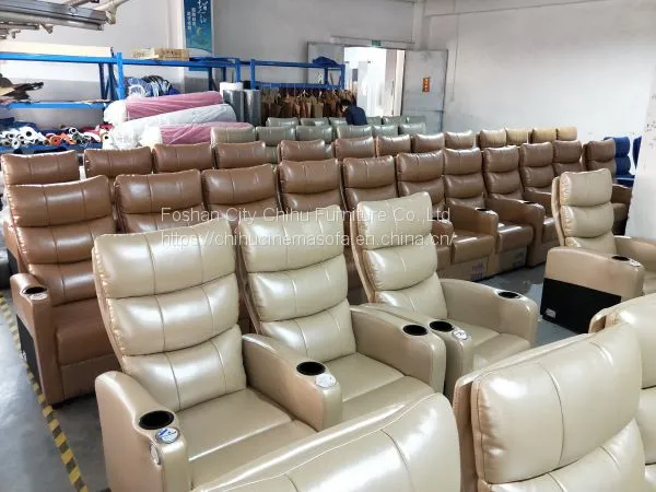 Modern Style Confortable Reclining Movie Cinema Sofa photo-4