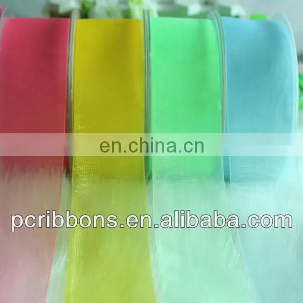 100% Pure Silk Organza Ruffled Ribbon photo-3