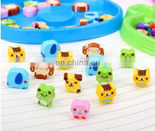 Animal Box Packing Mini Cartoon /fruit Design Erasers Mini Cute Erasers for Kids photo-6