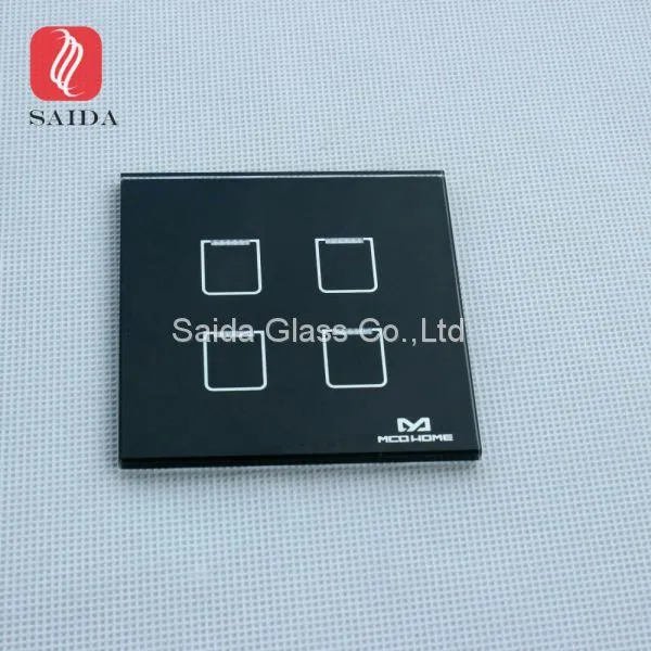 Custom Black 3mm 4mm 86*86 Glass Panel for Touch Switch photo-4