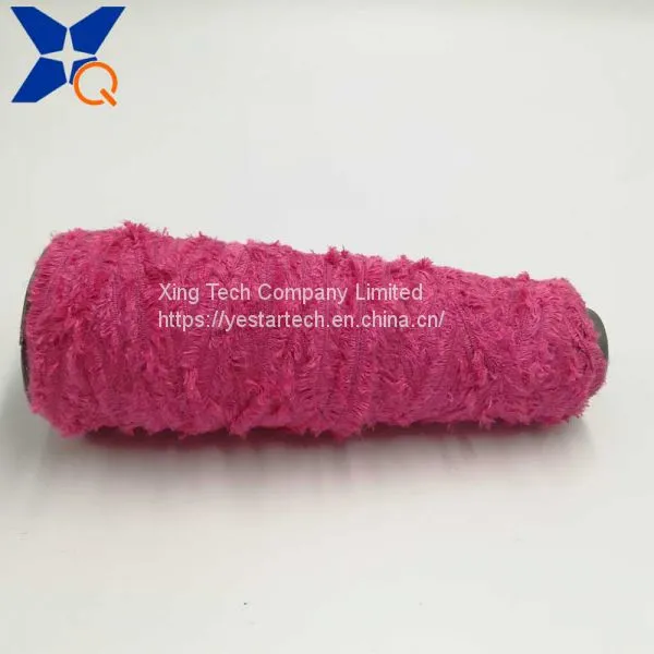 Nm13 Rose Red Microfiber Half Fancy Yarns Could Not Pass Needle Detector Conductive Touchsreen Yarns for Gloves-XT11018 photo-2