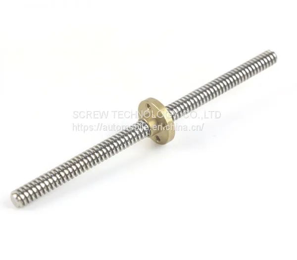 CNC Precision Machining Stainless Steel Trapezoidal Lead Screw and Nut