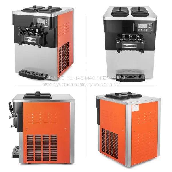 Table Top Mini Soft Ice Cream Machine Price/ Small Ice Cream Maker 3 Flavors Soft Ice Cream Making Machine WT/8613824555378 photo-3