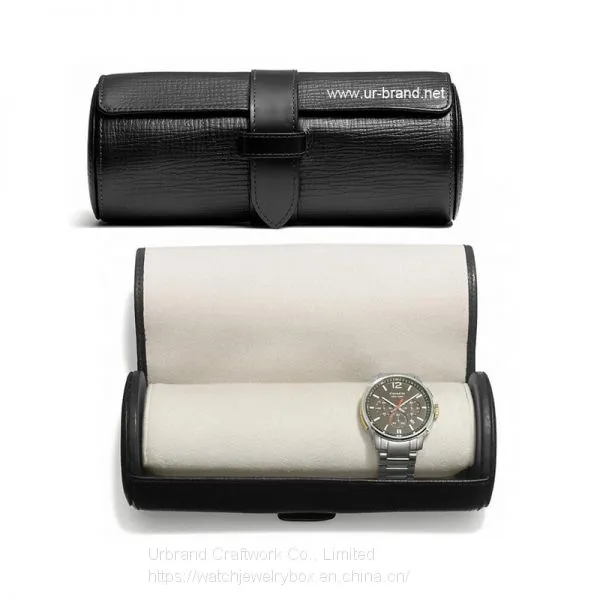 Urbrand Custom Handmade PU Leather 3-cylinder Watch Box High-end Jewelry Watches Receive Display Packaging Boxes photo-3