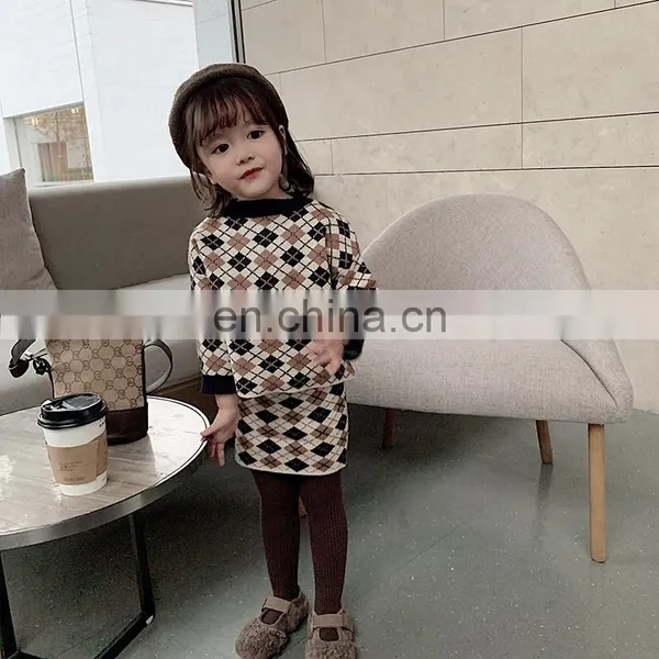 2020 Newest Vintage Thicken Knitted Sweater Suits Hot Selling Wholesale Korea Fashion Sweater Set photo-3