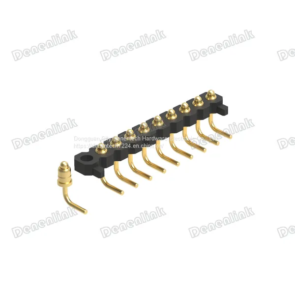 Dnenlink 2.54mm Pitch Single Row H2.5mm Right Angle DIP Type PogoPin Male Header With Peg photo-4