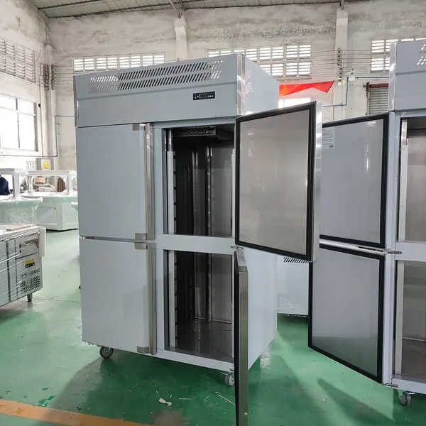 Hotel Kitchen Vertical Stainless Steel Fridge Dual-Temperature Commercial Freezer Refrigerator for Restaurant Kitchen Project photo-3