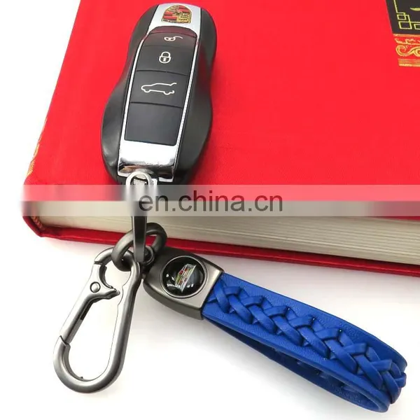 2021 Factory Wholesale Custom Logo Designer Genuine Leather Keychain for Cars photo-5