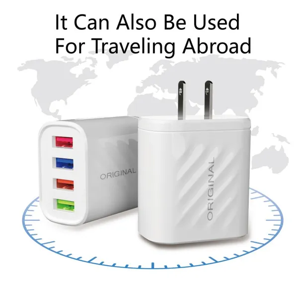 Hot Selling Quick Charge 2.0 US EU Charging Plug 4USB Port Suitable for Different Mobile Phones photo-4