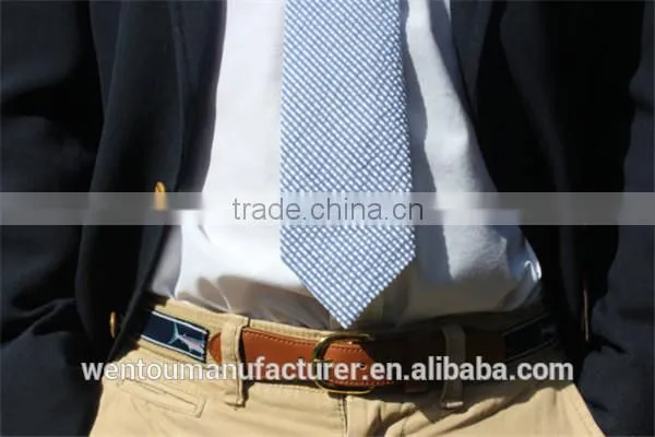 Mens Navy Seersucker Tie photo-4