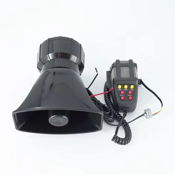 12V 100W 7-Tone Alarm & Megaphone Square Horn, Motorcycle & Car Modified Multi-Tone Speaker