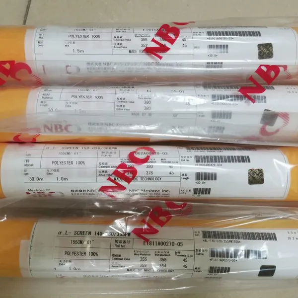 Original Japan NBC Screen Printing Mesh, High Precision Low Elongation , V-SCREEN NEXT Series for Fine Line, PCB, Glass, Halftone Printing