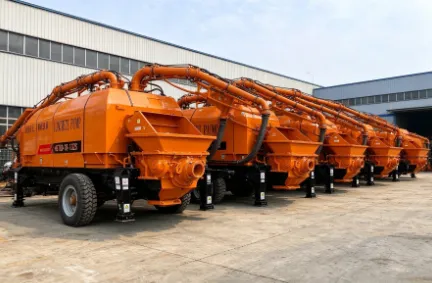 Electric Concrete Trailer Pump With 80m³/h Output for Beam Yard Pouring