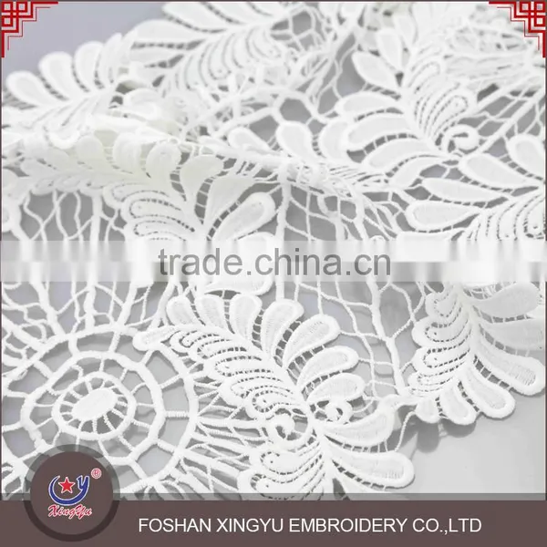 2015 Latest Embroidered High Quality Tulle Lace Chinese Applique Ready Made Embroidery photo-2