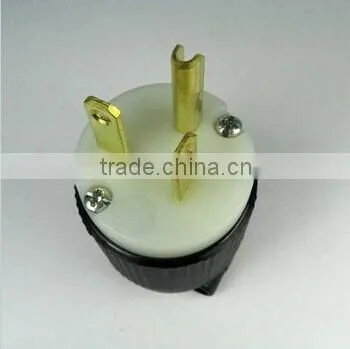 UL Listed Thermoplastic Nema 5-20P plug/electrical extension plug/Nylon plug
