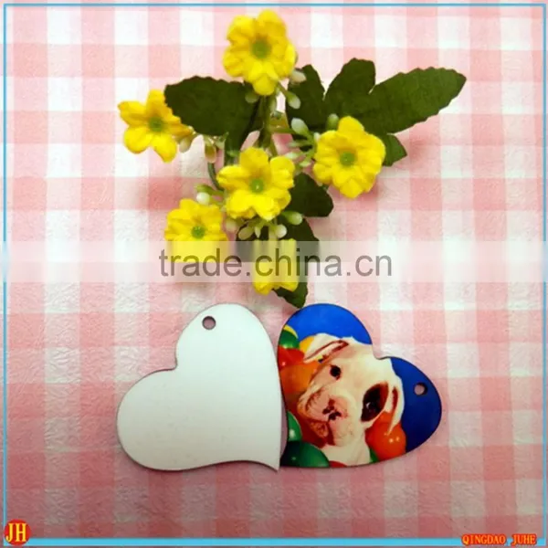 NEWEST Blank Sublimation Heart Shape MDF Pendant,keychain